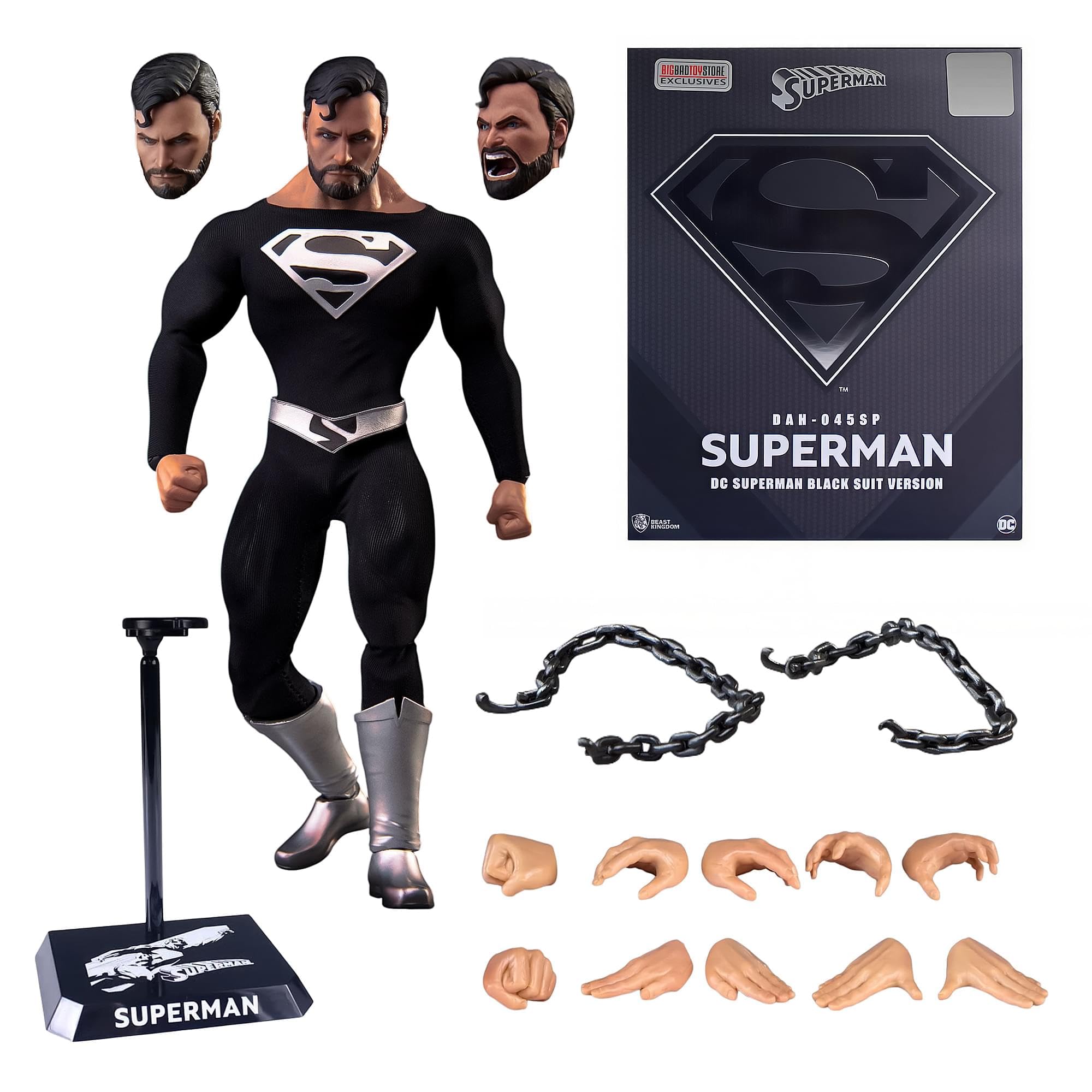 BEAST KINGDOM - WARNER BROS DC COMICS Superman Black Suit 1:9